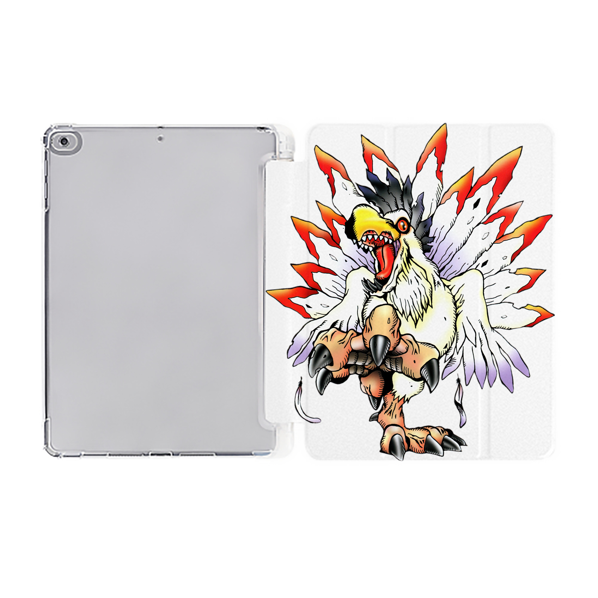 （画像用） Digimon デジタルモンスター/デジモン IPad ケース ペン収納付き 三つ折りスタンド PUレザー×シリコン 対応機種9.5/10.5/10.9インチ